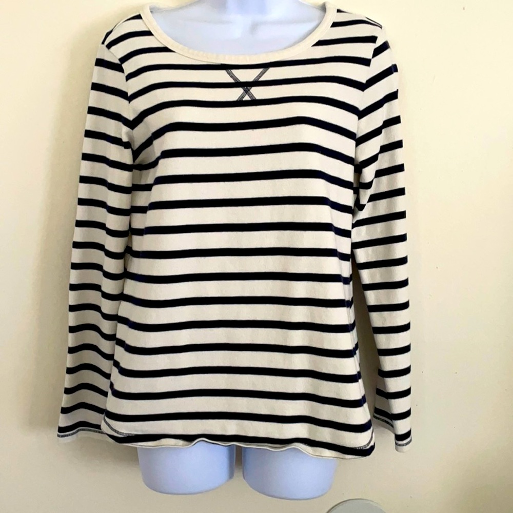 💙Gap: blue and white striped long sleeve